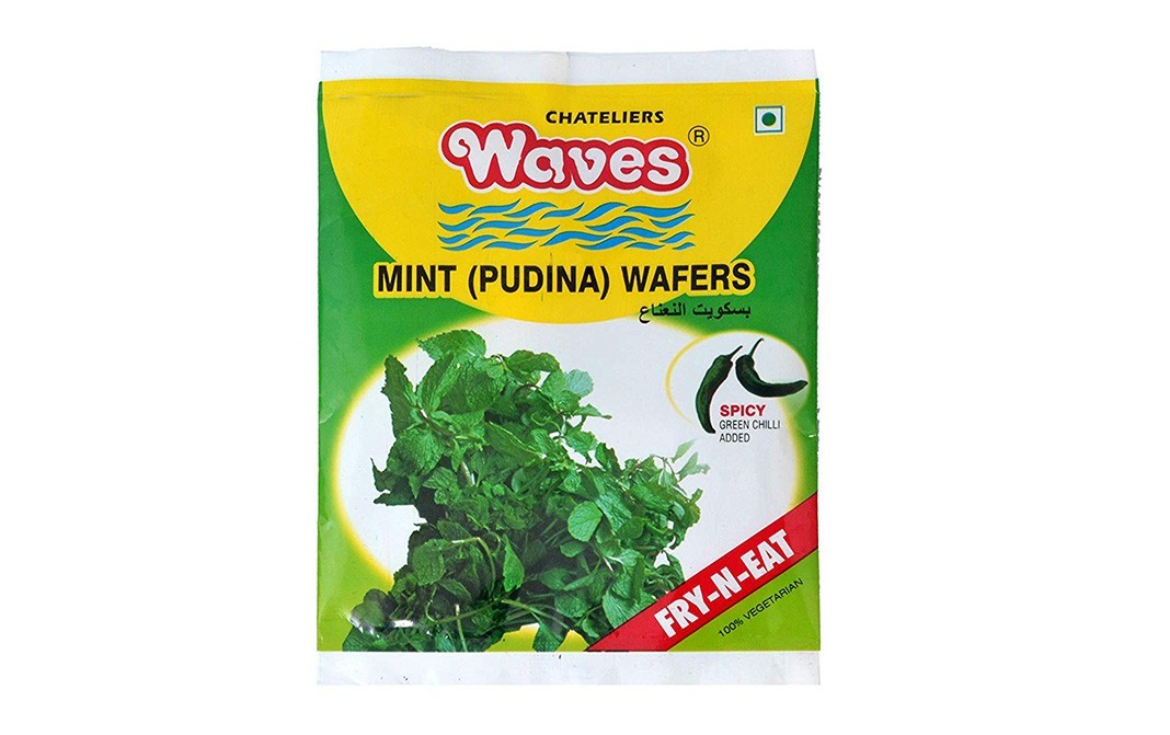 Chateliers Waves Mint (Pudina) Wafers    Pack  100 grams